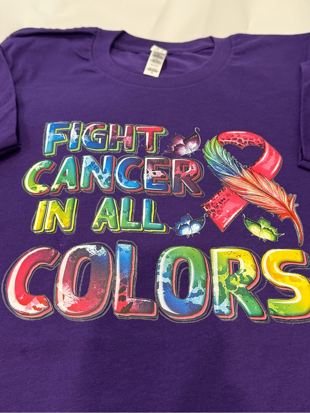Purple 'Fight Cancer In All Colors' Kids Tee